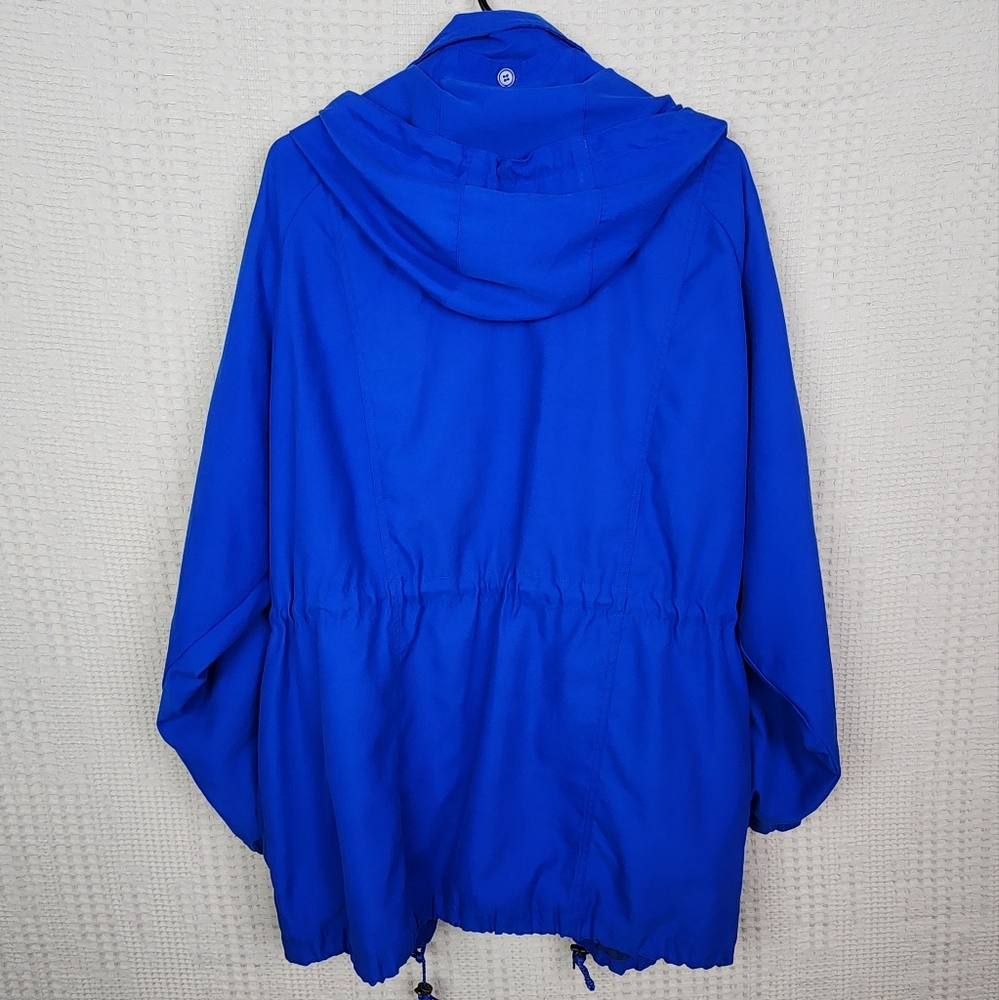 Vintage Basic Editions Blue Lightweight Hooded Ja… - image 2
